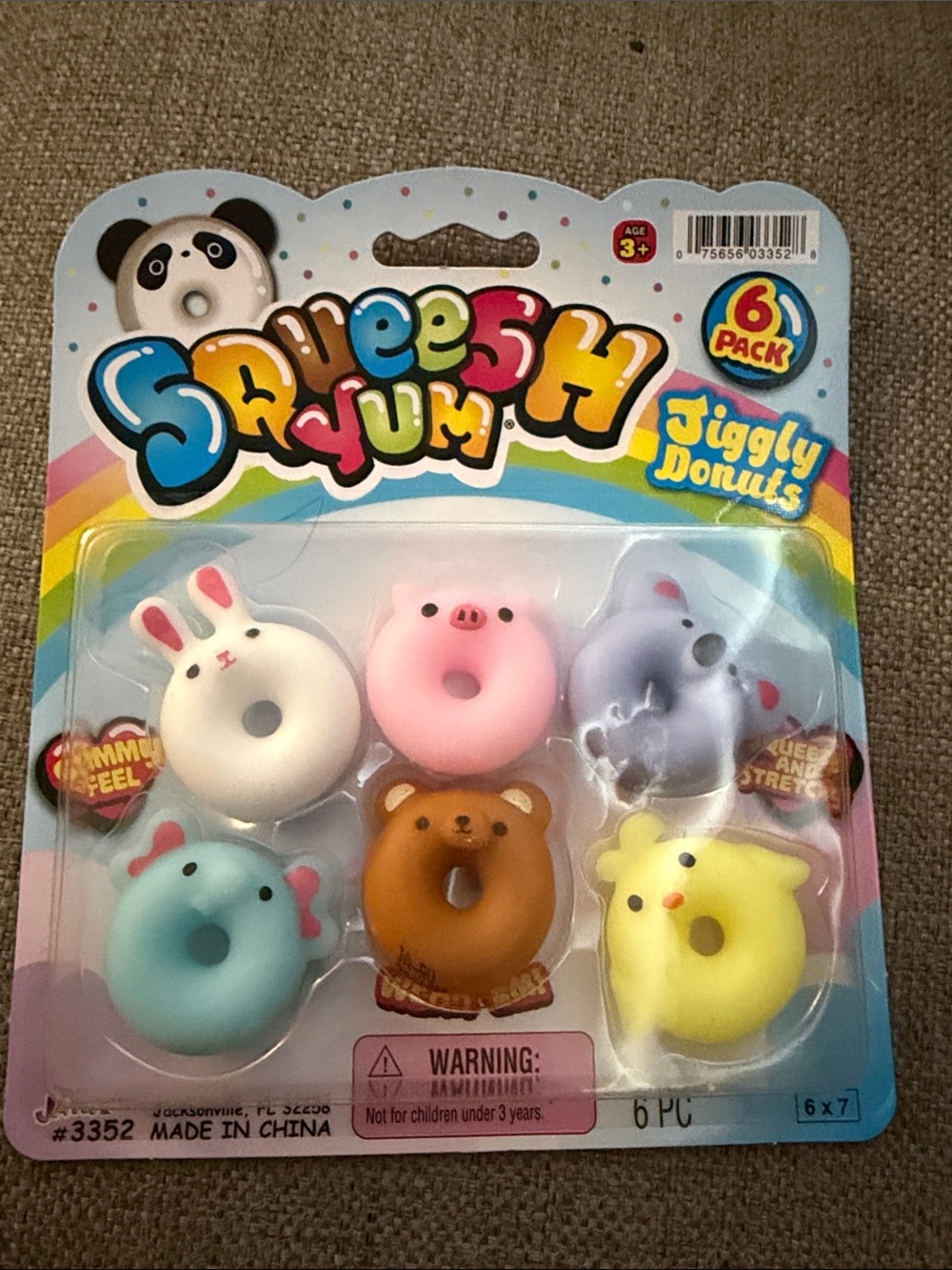 Squeesh yum Donuts 6-Pack - Animal